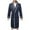 a-Dark Blue24471, variant on VNKIDY Men's Pajama Solid Color Lightweight Robe With Contrast Trim Long Sleeve Nightrobe With Belt Design Front Pockets For Home Relaxing Leisure Homewear