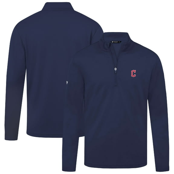 Men's Levelwear Navy Cleveland Guardians Heron Insignia 2.0 Quarter-Zip Jacket