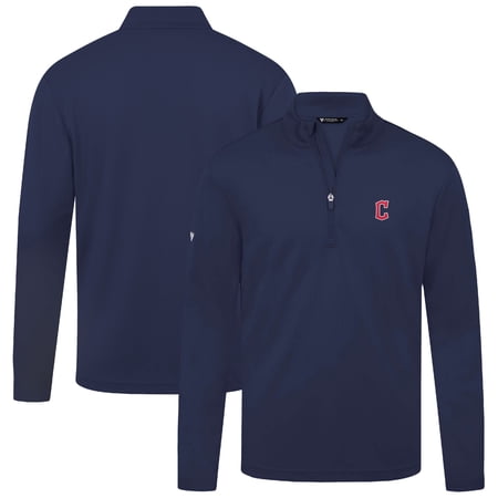 Men s Levelwear Navy Cleveland Guardians Heron Insignia 2.0 Quarter-Zip Jacket