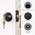 thumbnail image 6 of Design House Single Cylinder 6-Way Universal Deadbolt with Latch, Matte Black, 6 of 6