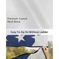thumbnail image 6 of 4th of July RV Awning Sun Shade Screen 9'X7' American USA Flag Mesh Sunscreen Blue and Red Awning Shade Screen with Zipper UV Blocker Completed Kits Outdoor Canopy for RV Motorhome Camper Travel, 6 of 7