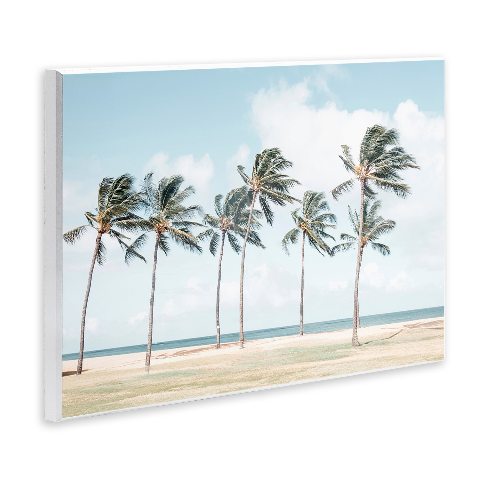 Stupell Industries Windswept Palm Trees Nautical & Beach Painting Unframed Art Print Wall Art, 15 x 10