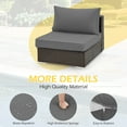thumbnail image 3 of HOMREST Outdoor 24.5 in x 4 in Gray Sofa Cushions, 14-Count Water-Resistant Outdoor Seating Cushions(Gray), 3 of 9