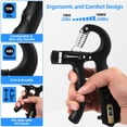 thumbnail image 3 of Entrenador de fuerza con agarre WIZFOKO, 2 unidades, ajustables de 10 a 100 kg, 3 of 8