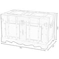 Large Antique Style Steamer Trunk, Decorative Storage Box