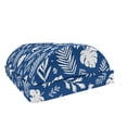 thumbnail image 1 of Botanical Foot Rest, Floral Forest Leaves Ferns Flowers Monstera Foliage Plants Gardening, Non-Slip Backing Ergonomic Memory Foam Leg Support for Office, Cobalt Blue and White, by Ambesonne, 1 of 5