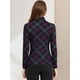 thumbnail image 5 of Blusa A Cuadros Allegra K Mujer Púrpura XS, 5 of 6