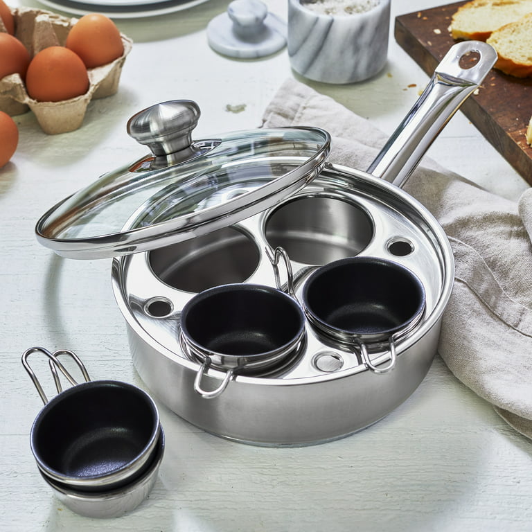 Demeyere Resto 4-Cup Stainless Steel Egg Poacher Set + Reviews