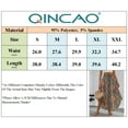 thumbnail image 4 of QINCAO Womens High Waist Smocked Bohemian Long Skirt Elegant Chic Skirt with Belt S-XXL, 4 of 4