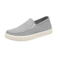 thumbnail image 2 of EKVAHL Women's Orthopedic Slip On Loafers, Woven Non Slip Canvas Mules, Arch Support Soft Flat Sole Travel Daily Outdoor Walking Flats Gray, 2 of 4