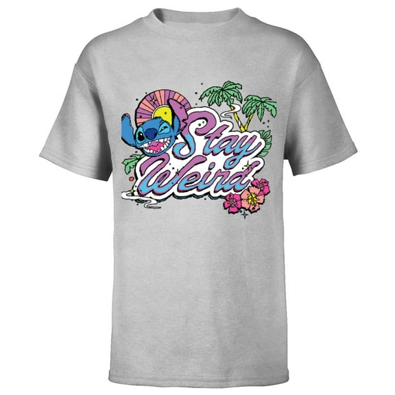 Disney Lilo & Stitch Stay Weird - Short Sleeve T-Shirt for Kids -Customized-Athletic Heather
