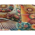 thumbnail image 3 of Ambesonne Floral Quilted Coverlet 3 Pcs, Botanical Colorful Circle, King Size, Orange Evergreen Pink, 3 of 4
