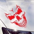 thumbnail image 4 of Car Exterior Decoration - Xotic Tech Auto Front Hood Vinyl Graphic Sticker - Truck Trailer Boat Door Window Decal - 1pcs Red Skull Shape, 4 of 6