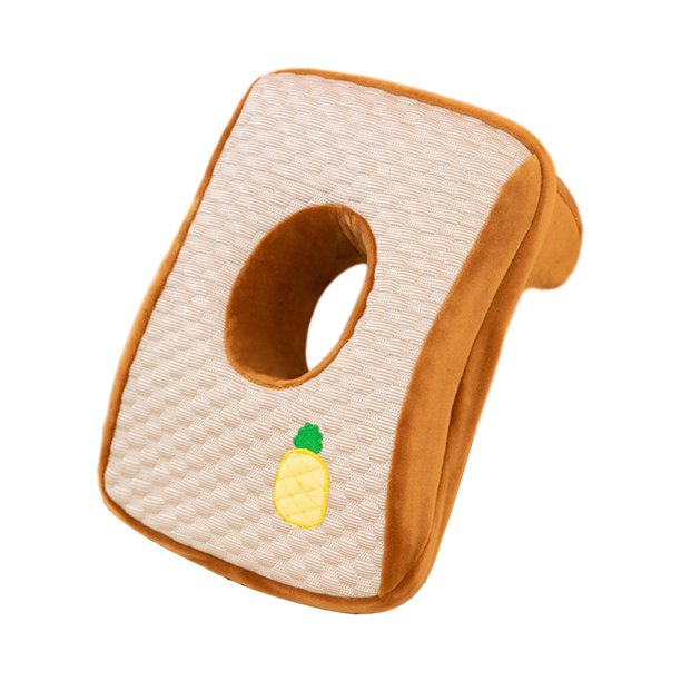Almohada para descansar la siesta en la oficina Almohada para dormir en el escritorio para viajes de negocios Marrón