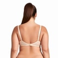 thumbnail image 5 of Curve Muse Women's Plus Size Unlined Underwire Lace Bra with Cushion Straps-PINK PRINT,NUDE- Size:42DDD, 5 of 6