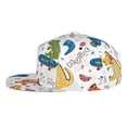 thumbnail image 3 of Haiem Dinosaur Classic Snapback Cap Flat Bill Hat Baseball Cap Adjustable Size Cotton Dad Hat, 3 of 9