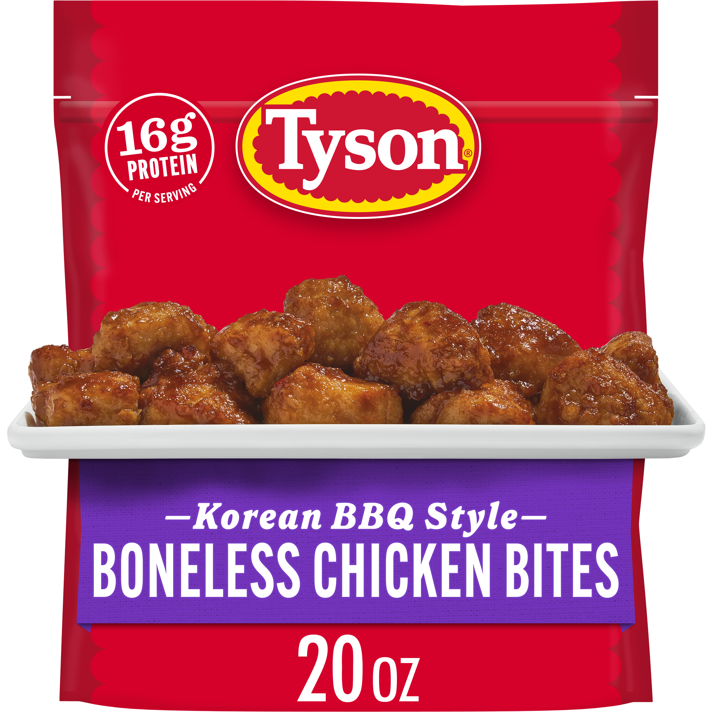 Tyson Korean BBQ Glazed Chicken Crispy Bites 20 oz, (Frozen, Fully Cooked)