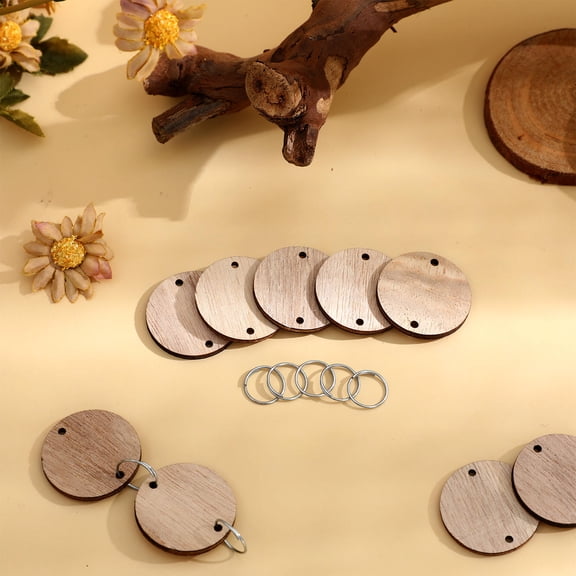 GETAJGHSD Unfinished Wood Circles for Creative Birthday and Important Day Reminder 50Pcs