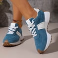 thumbnail image 2 of HEWUQI Women's Platform Walking Tennis Shoes Cushioned Arch Support Breathable Sneakers Non Slip Comfortable Footwear for Gym Daily Wear Blue Size 8, 2 of 6