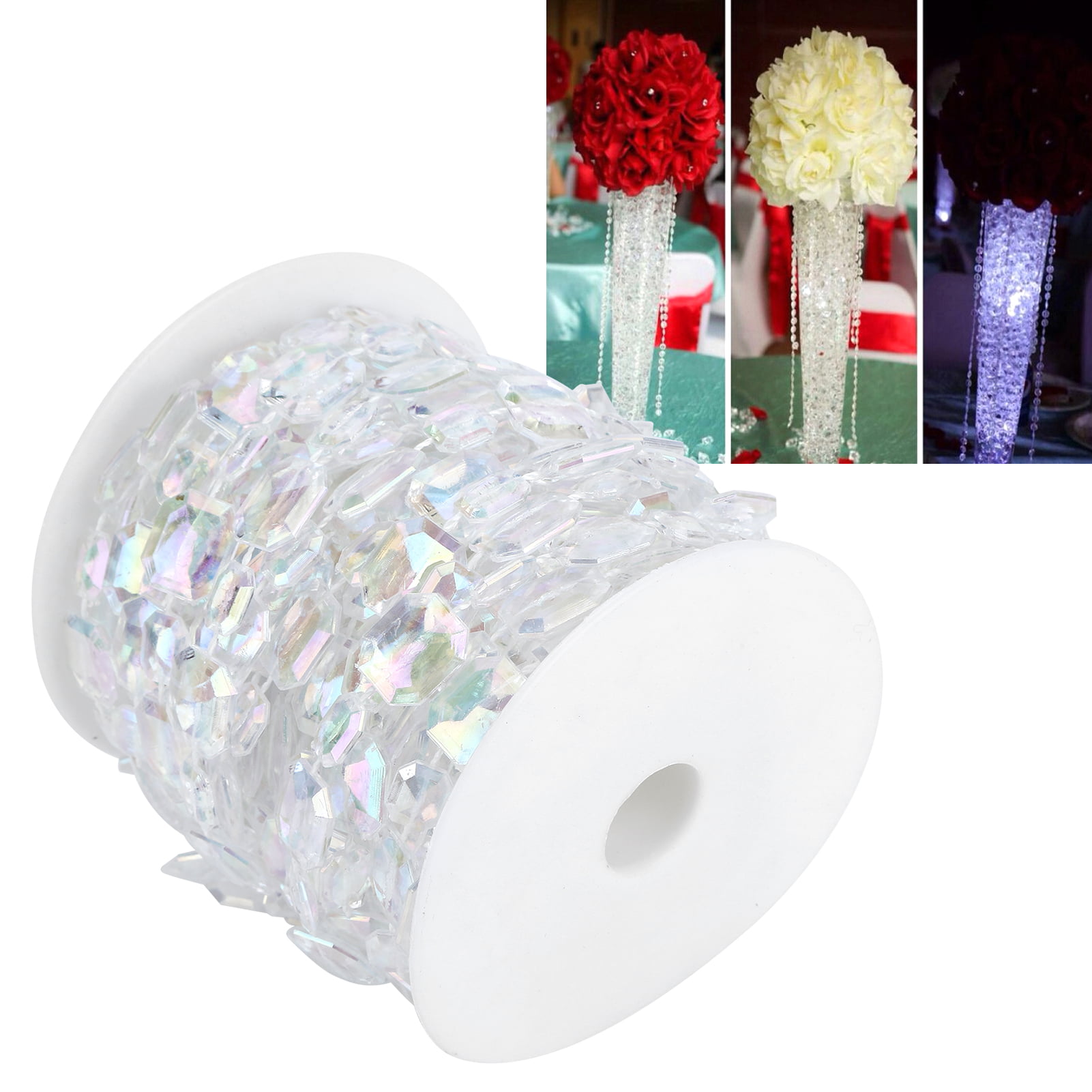 Details about   Wedding Bead String Convenient 10m Synthetic Bead Garland High Glossiness Chain 
