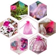 thumbnail image 2 of Sacs en Organza pour Cadeaux de Fête, Lot de 100, 13*18 cm, Rouge Rose, 2 of 4