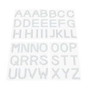 Hello Hobby Accessory Adhesive Gem Letters, Silver, 44 pieces