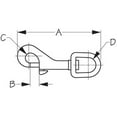 thumbnail image 2 of New Swivel Eye Bolt Snap - Stainless Steel sea-dog Line 146590-1 3-9/16" x 5/16" x C 5/16" D 3/4", 2 of 2