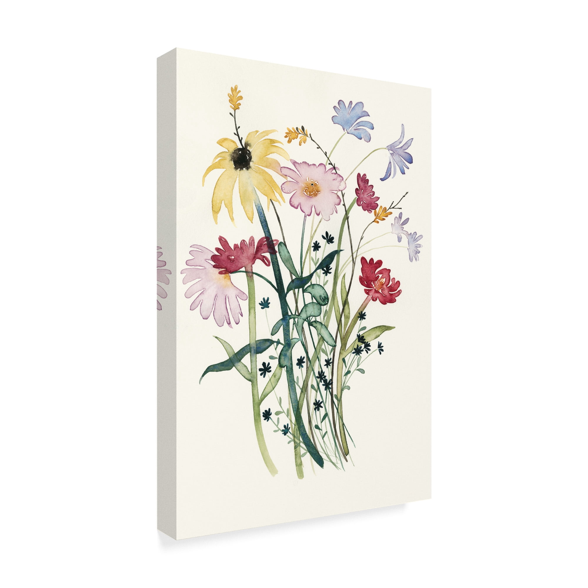 Trademark Fine Art 'Wildflower Watercolor I' Canvas Art by Grace Popp