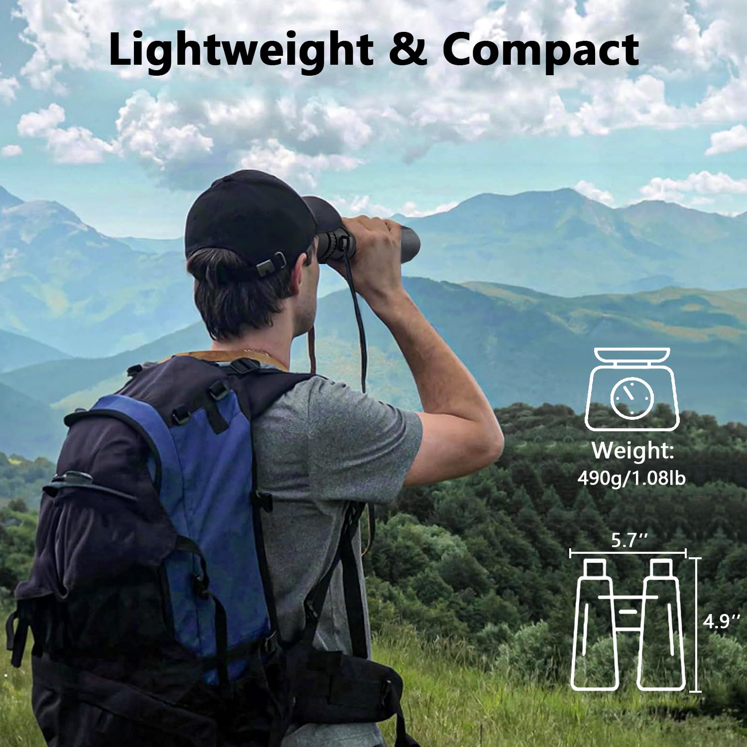 HOOTEK Binoculars for Adults, 10x42 Waterproof and Durable Binoculars with Multi-Coated Optics and Protective Rubber Armor, Binocular with Low Light Vision, Binoculars for Bird Watching, Hunting