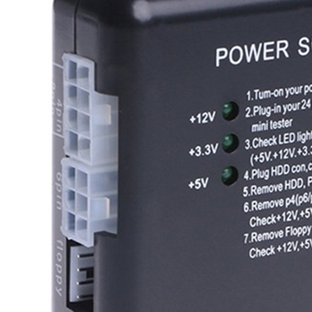 Medidor de Verificador Likrtyny de Fuente de Alimentación de Computadora PC 20/24 Pin ATX SATA HDD Para estrenar