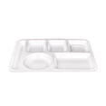 thumbnail image 1 of Commercial Grade Fast Food Trays Imitation Porcelain Compartment Plates For School And Institutional Cafeterias Durable Tableware, 1 of 4