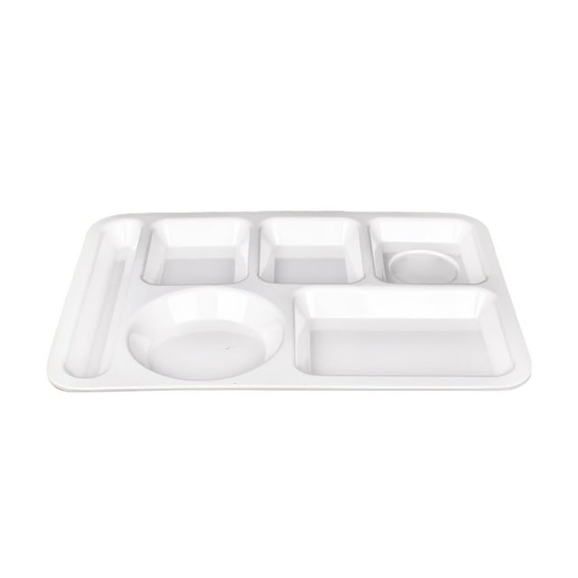 Commercial Grade Fast Food Trays Imitation Porcelain Compartment Plates For School And Institutional Cafeterias Durable Tableware