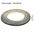 thumbnail image 2 of Uxcell 30m/98.4Ft 5mm Acetate Cloth High Temperature Adhesive Tape Black, 2 of 5
