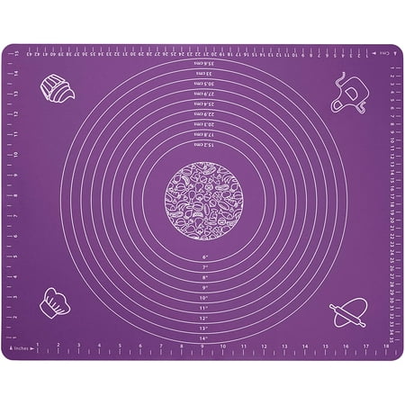 

Silicone Baking Mat for Pastry Rolling Dough with Measurements 19.7 x 15.7 BPA Free Non stick and Non Slip Blue Table Sheet Baking Supplies for Bake Pizza Cake