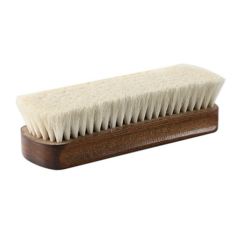 Yidede Wool Solid Wood Shoe Brush Advanced Super Soft Hair Does Not Hurt Shoe Polish Brush, Women's, Size: 1XL, Brown