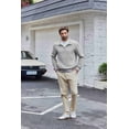thumbnail image 7 of Pinspark Men's Quarter Zip Pullover Long Sleeve Mock Neck Sweatshirts with Pockets Thermal Midweight Polo Shirt Relaxed Fit, 7 of 7