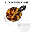 thumbnail image 5 of Hanksgiving Corn 2pcs PU Leather Round Bag Tags with Privacy Cover and Name ID Tag - Suitcase Tags for Travel Luggage, Handbags, Backpacks, School Bags, 5 of 6