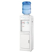 Top Loading Water Dispenser 5 Gallon, Vertical Electric Hot and Cold Water Cooler Dispenser with Storage Cabinet, Child Safety Lock, Dustproof Detachable for Home Office