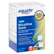 Equate Nicotine Gum, Ice Mint Flavor, 4 mg, 100 Count