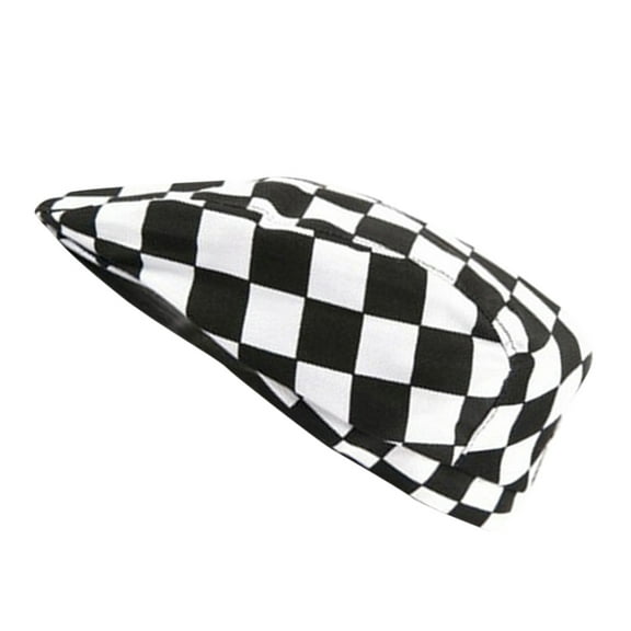 Chef Hat Catering Baker Cook Duckbill Golf Cap White Grid