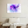 thumbnail image 2 of Elephant Stock Abstract Purple Strands Wall Art - Horizontal Canvas Wall Art - Living Room Wall Decor - Abstract Canvas - Blue And Beige Decor - 36" x 24", 2 of 6