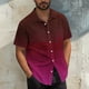 thumbnail image 2 of Mens Casual Manga Corta Botón Abajo Camisas Turndown Cuello Blusa de Impresión, Poliéster Ligero Top de la Moda para el Verano Al Aire Libre Y el Uso Diario, 2 of 6