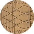 thumbnail image 1 of Ahgly Company Indoor Round Oriental Brown Industrial Area Rugs, 4' Round, 1 of 4