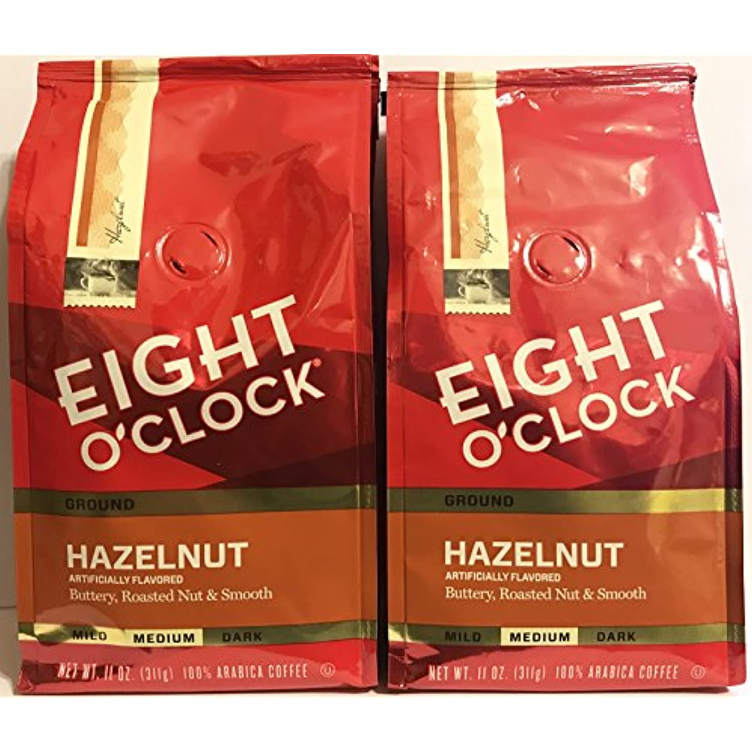 Eight O Clock Ground Coffee Hazelnut Medium Roast Net Wt. 11 Oz