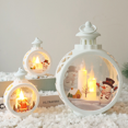 thumbnail image 4 of Decoraciones navideñas, velas LED, luces colgantes navideñas redondas, adornos de ventana vintage portátiles, 4 of 5