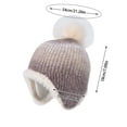 thumbnail image 3 of ZHOGXU Big Kids Girls Boys Knitted Hat Solid Color Warm Comfortable Fashion Winter Caps For Cold Weather Outdoor Activities Khaki One Size, 3 of 7
