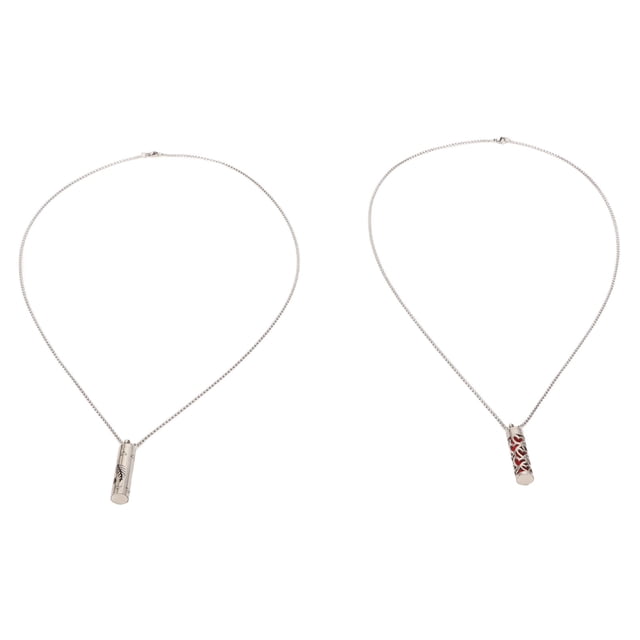 Aromatherapy Necklaces, Fade Hollow Pattern Stainless Steel Essential Oil Diffuser Necklace For Men For Meditation