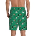 thumbnail image 5 of Cauagu Duck Mallard Flying Pose Print Pajama Bottoms for Men Sleep Pajama Shorts Elastic Waistband Sleep Pajama Short Men's PJ Shorts -X-Large, 5 of 6
