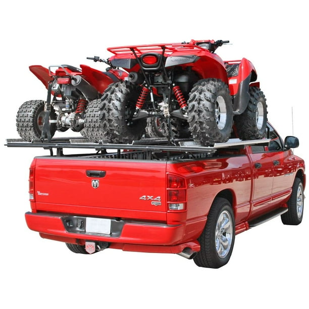 Black Widow HAULALLB Double ATV Carrier Rack & Ramps for Pickup Beds