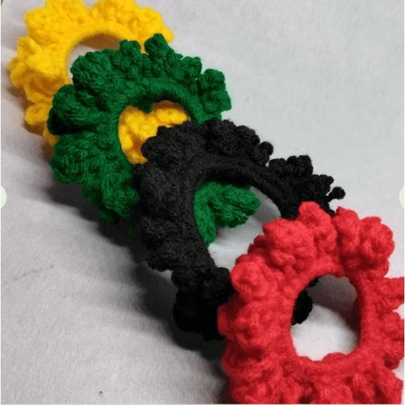 4 Pack Crochet Color Block Scrunchies in Combo #12 - Hair Accessories by Nylo and Co.